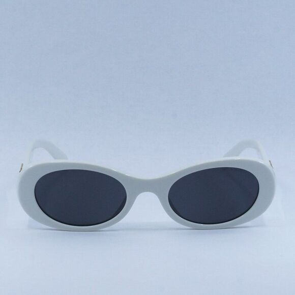 ?️ New Miu Miu MU06ZS 1425S0 Sunglasses - White Ivory Frame, Dark Grey Lenses main image 7